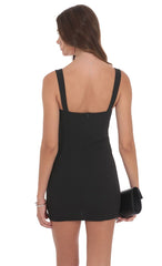 Black Lace Bust Bodycon Dress