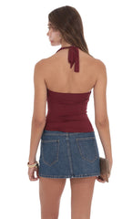 Sunny Two Piece Top Set in Maroon
